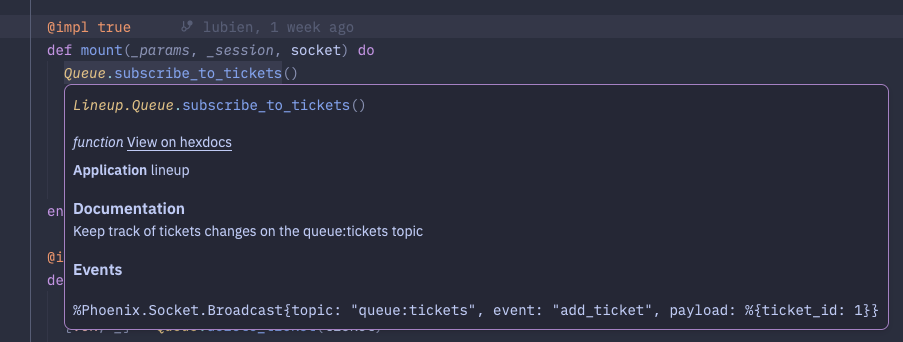 Intellisense on subscribe_to_tickets/0